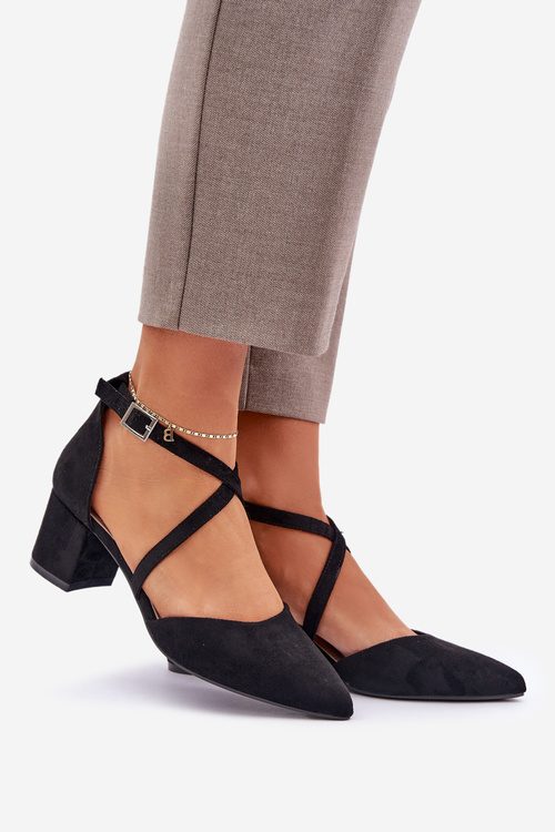 Туфлі на підборах з екошкіри Sergio Leone SK830 Чорні