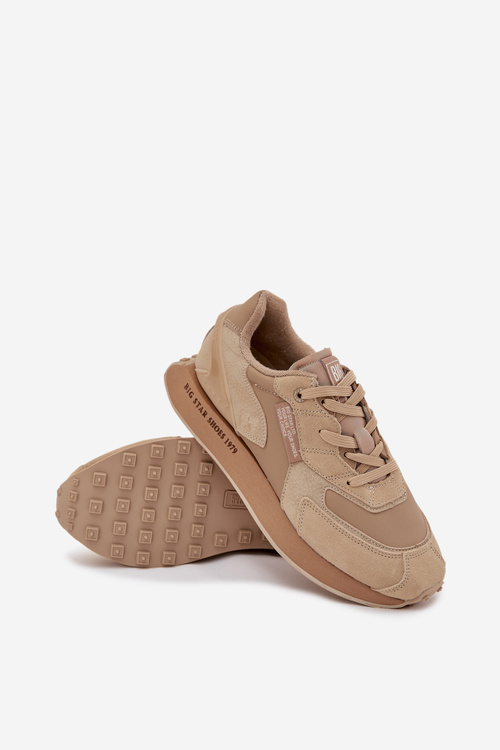 Шкіряні Кросівки Чоловічі Big Star OO174298 Hi-Poly System Бежеві