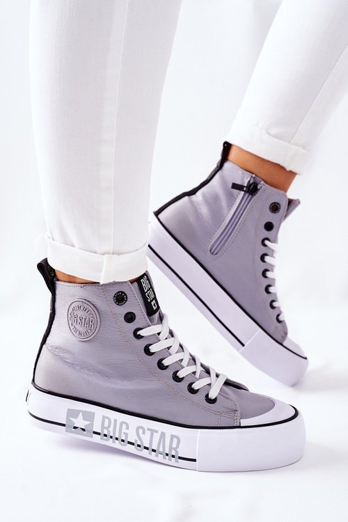 Високі кросівки на платформі Big Star II274016 Сірі