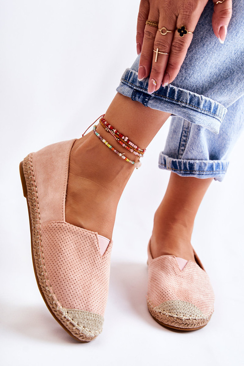 Жіночі сліпони замшеві еспадрільї голого кольору Corry