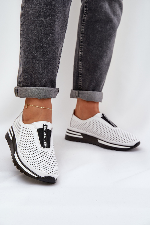 Жіночі Черевики Без Шнурків З Природної Шкіри S.Barski LR51-672 Білі