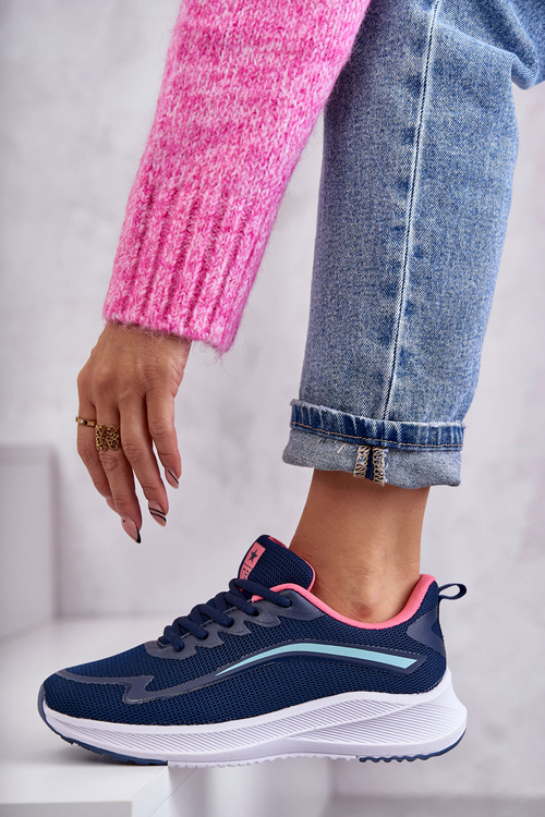 Жіноче модне спортивне взуття Кросівки темно-сині Ida