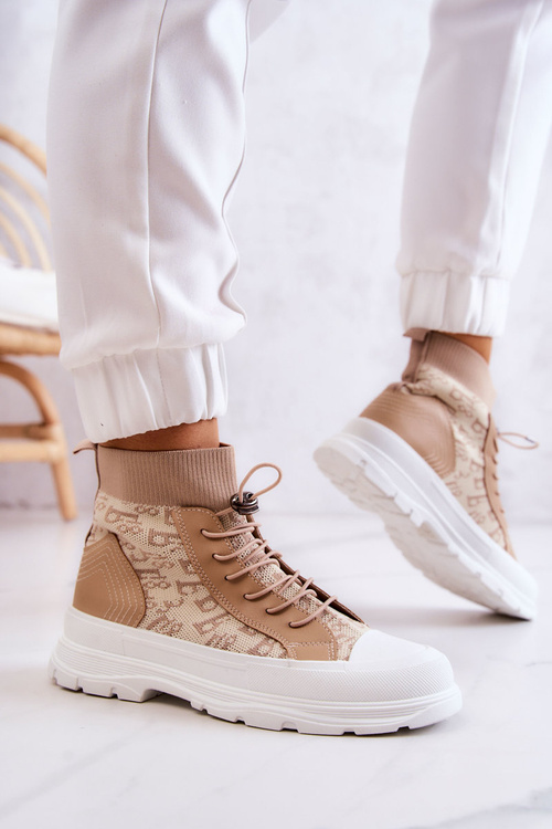 Модні кросівки High Sock Beige Collin