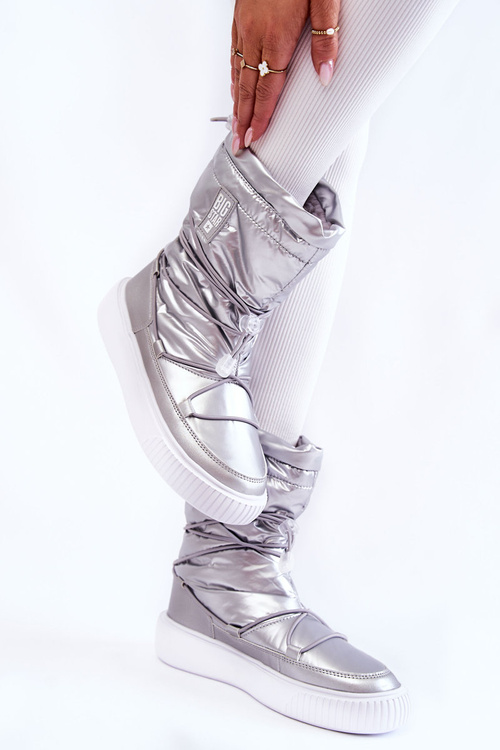 Чоботи жіночі утеплені Big Star KK274195 Silver