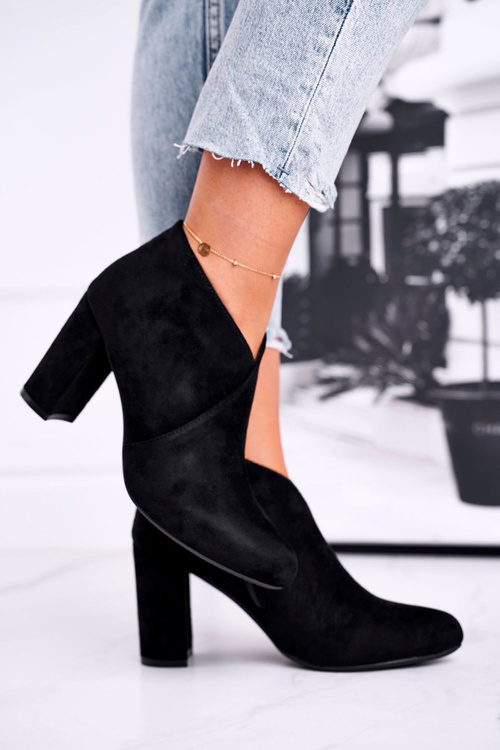 Чоботи жіночі на підборах Sergio Leone чорні BT498