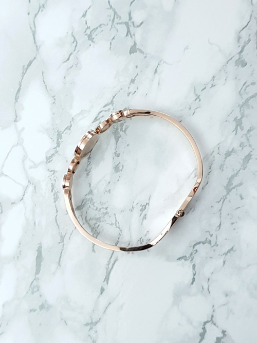 Жіночий сталевий браслет Pearl Stones Pink Gold Dione