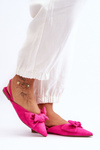 Жіночі балетки без рукавів з бантом кольору фуксії Nadine
