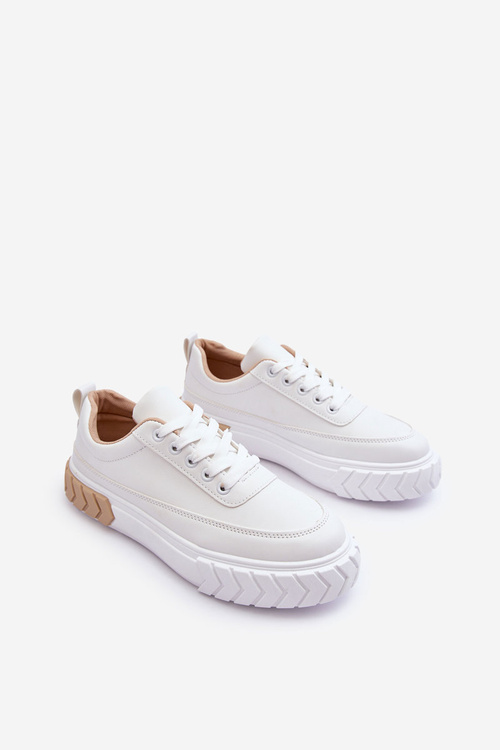 Класичне спортивне взуття на платформі біло-бежевий Nannzie