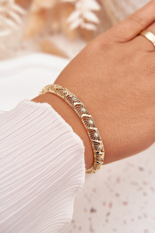 Жіночий браслет із медичної сталі золото