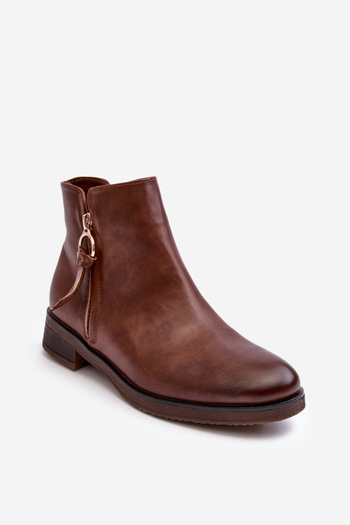 Жіночі шкіряні черевики Vasica коричневого кольору