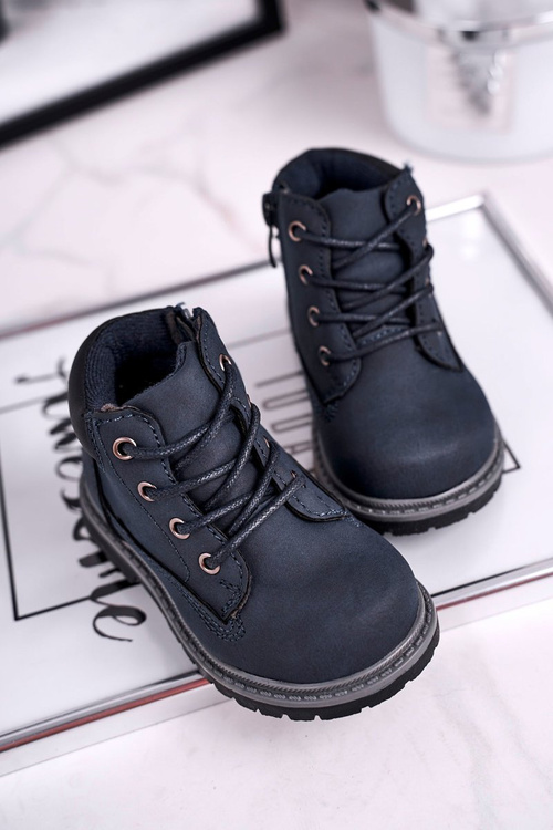 Чоботи дитячі теплі темно-сині Moa