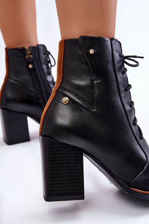 Класичні шкіряні черевики Maciejka 05667-01 Чорні