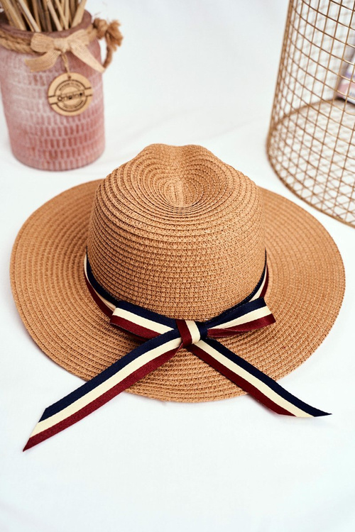 Жіночий капелюх Панама 100% Paper Camel Gold fly