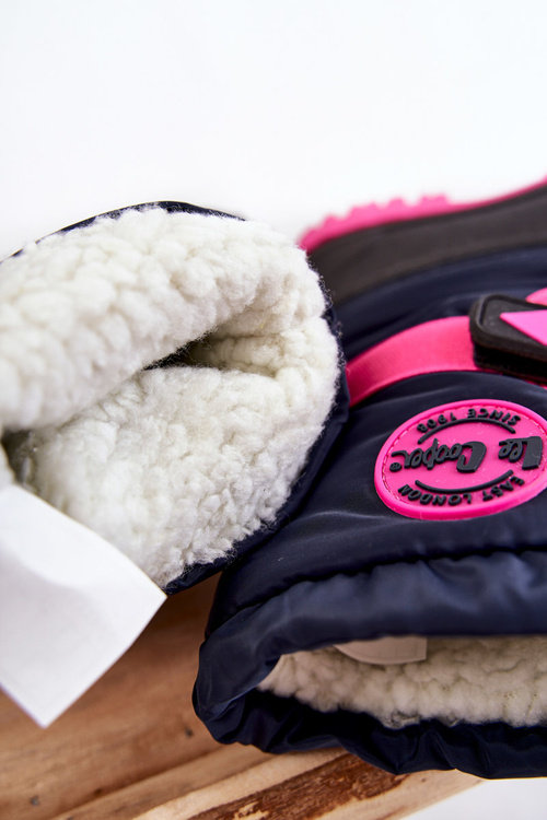 Дитячі теплі снігові черевики Lee Cooper LCJ-21-44-0522 Фуксія