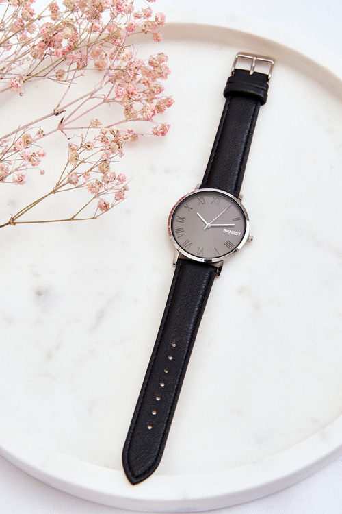 Жіночий аналоговий годинник на ремінці ERNEST чорний