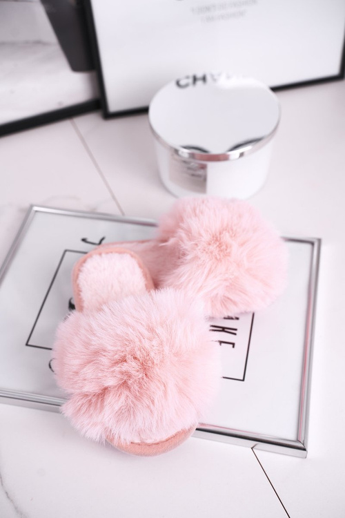 Дитячі тапочки з хутром світло-рожевий сніжок