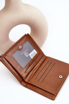 Жіночий гаманець з екошкіри коричневий Cudea