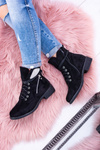 Жіночі утеплені чоботи на блискавці Паєтки Замша Кортіна