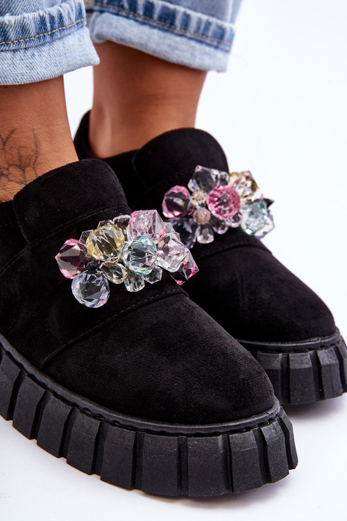 Стильні слипони. Напівчеревики з декором Black Desire