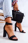 Чорні босоніжки Georgina на підборах