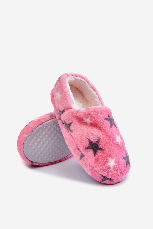 Дитячі утеплені тапочки зі зірками рожевого кольору Meyra