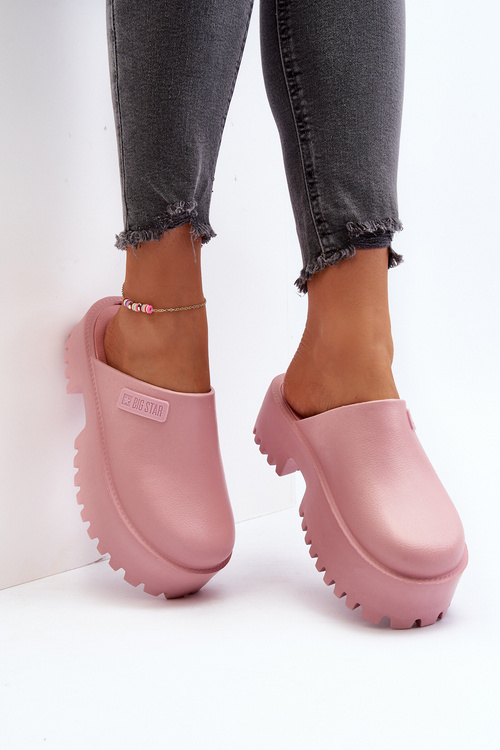 Жіночі шорти на масивній підошві Big Star NN274020 Рожеві