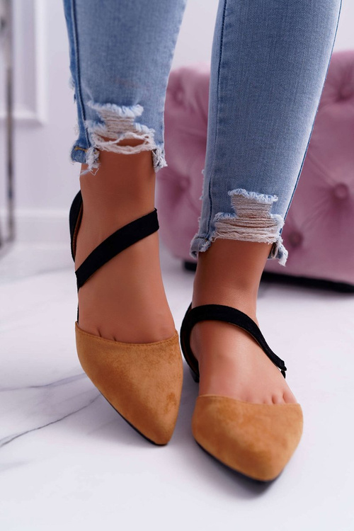 Lu Boo Ballerinas з гострою замшею Camel Carana