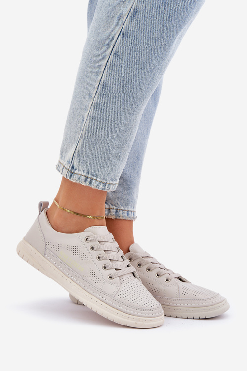 Жіночі Шкіряні Кросівки Сірі Cloesa