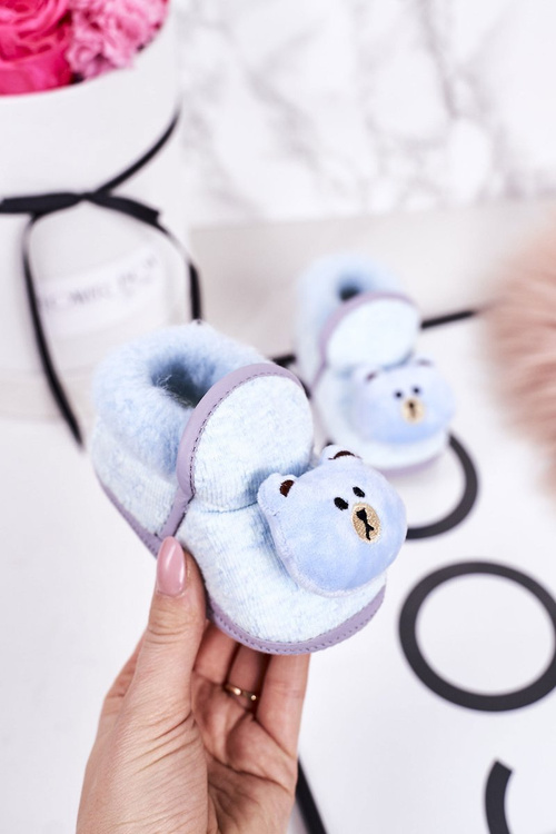 Дитячі домашні тапочки на резинці з ведмедиком Синій Пух