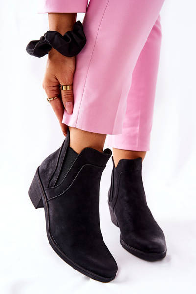 Чоботи на каблуці Sergio Leone BT620 Чорні