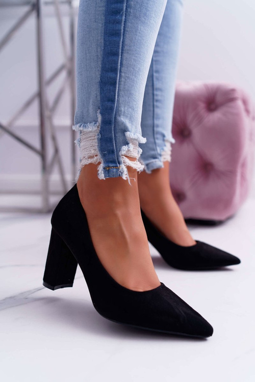 Жіночі туфлі на шпильці Suede Black Eriela