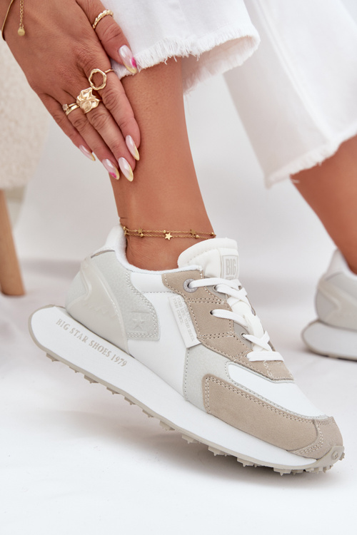 Жіночі Шкіряні Кросівки Big Star OO274563 Hi-Poly System Білі