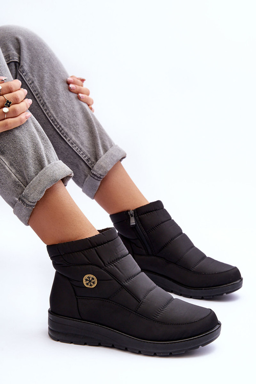 Жіночі утеплені зимові черевики Helis чорного кольору