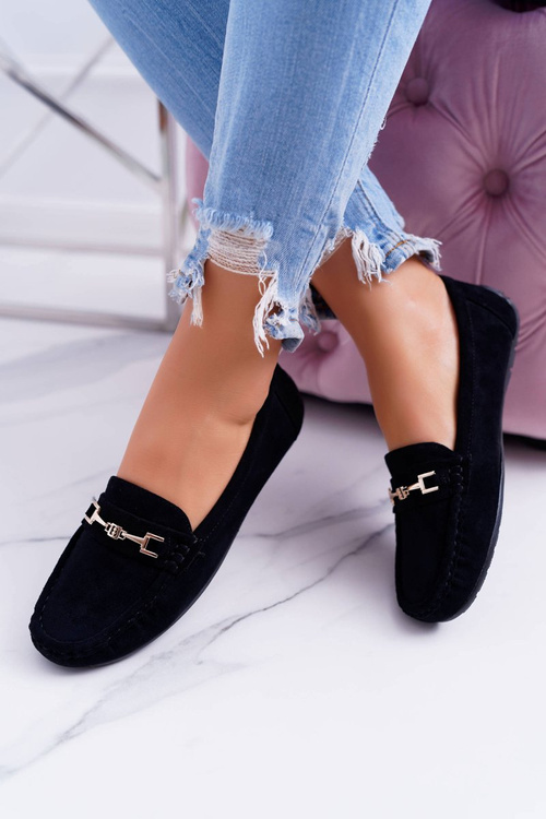 Жіночі комфортні замшеві мокасини Black Anzio