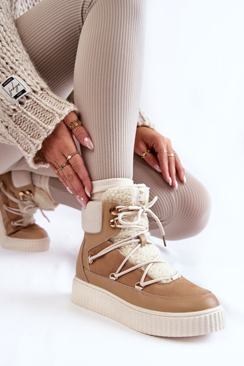 Жіночі зимові черевики La.Fi 280072TA-QN Бежеві