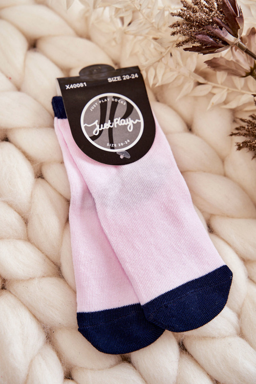 Шкарпетки дитячі класичні бавовняні рожеві