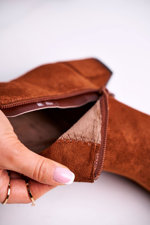 Чоботи жіночі на підборах Sergio Leone Camel BT528