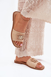 Плоскі Жіночі Сандалі З Декоративним Елементом Бежеві Nenitta