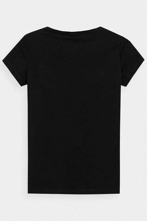 Жіноча гладка футболка з логотипом чорна 4F 4FWMM00TTSHF1845-20S