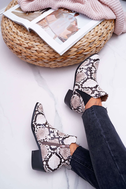 Жіночі ботфорти Муріно зі зміїної шкіри