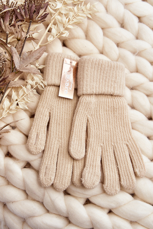 Гладкі жіночі рожеві рукавички з сенсорним екраном