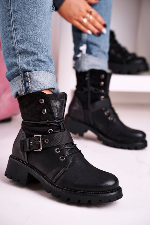 Чоботи робочі утеплені жіночі чорні міцні