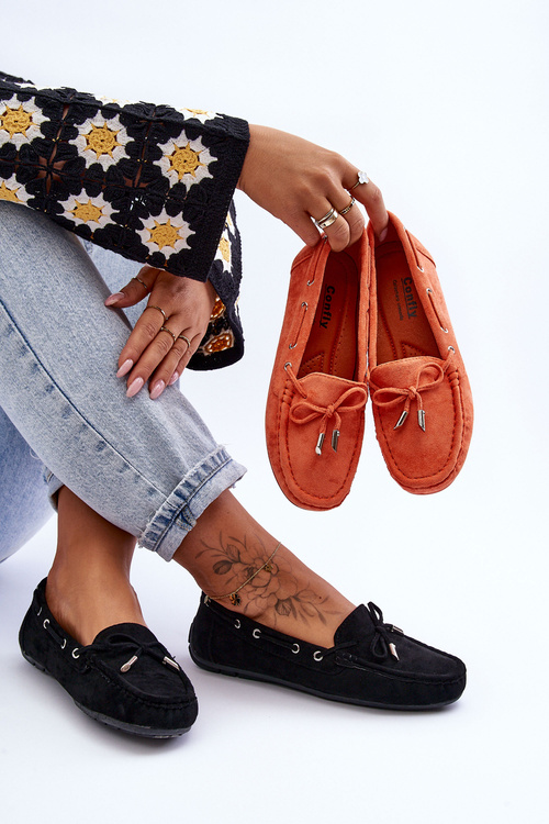 Жіночі замшеві лофери чорні Si Passione