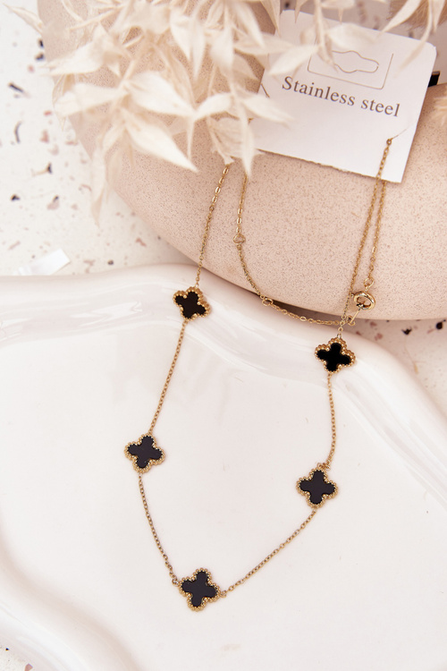 ланцюжок із нержавіючої сталі золотий-чорний