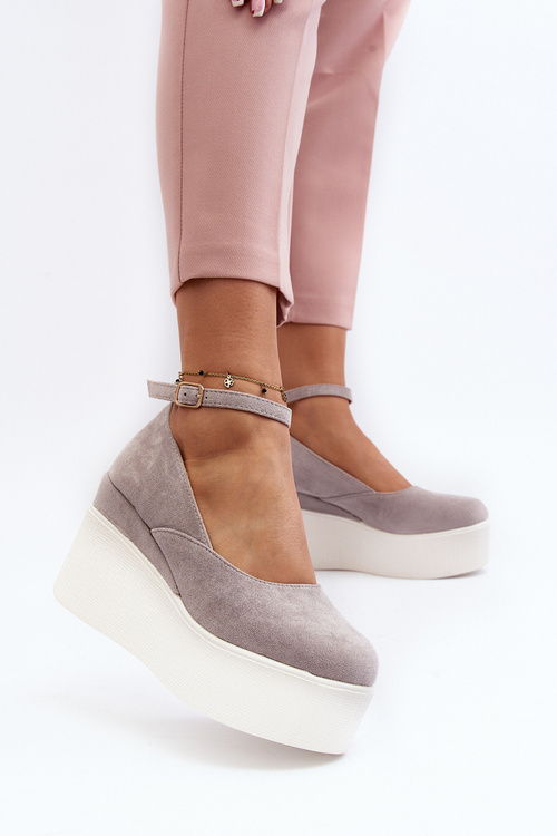 Жіночі сірі еспадрільї Malla на танкетці