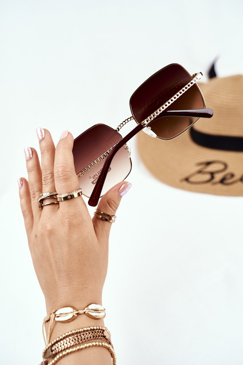 Жіночі сонцезахисні окуляри Prius PRE-14 Gold Mirror Gradient