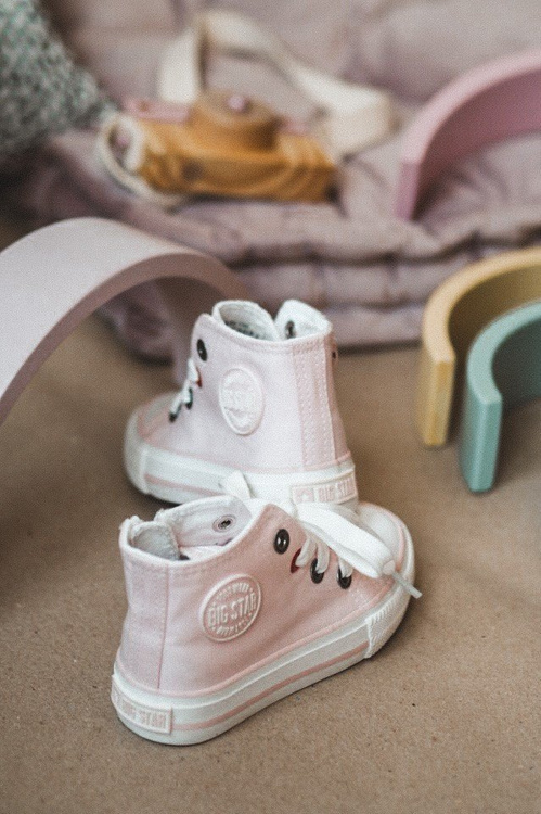 Високі дитячі кросівки на блискавці BIG STAR HH374087 Рожеві