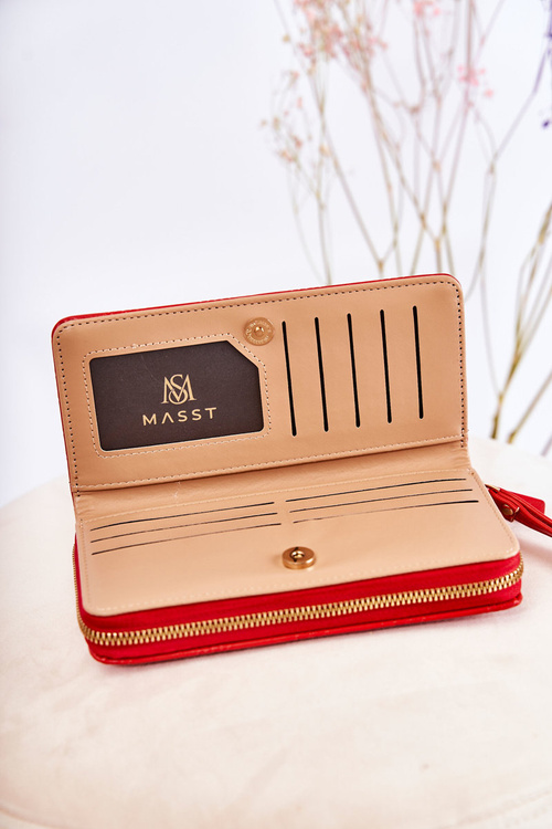 Гаманець жіночий великий з орнаментом Red Fabio