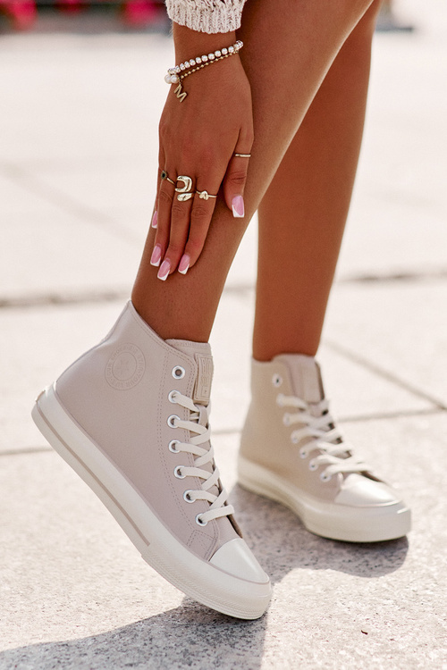 Жіночі утеплені кросівки з еко шкіри рожеві Big Star OO274933