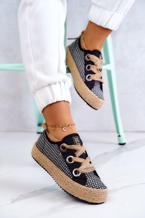 Жіночі плетені кросівки Big Star JJ274393 Чорні